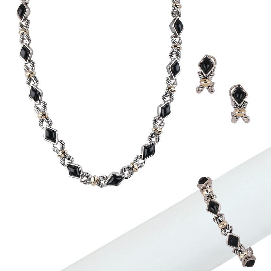 Crystella Necklace, Earring & Bracelet Set