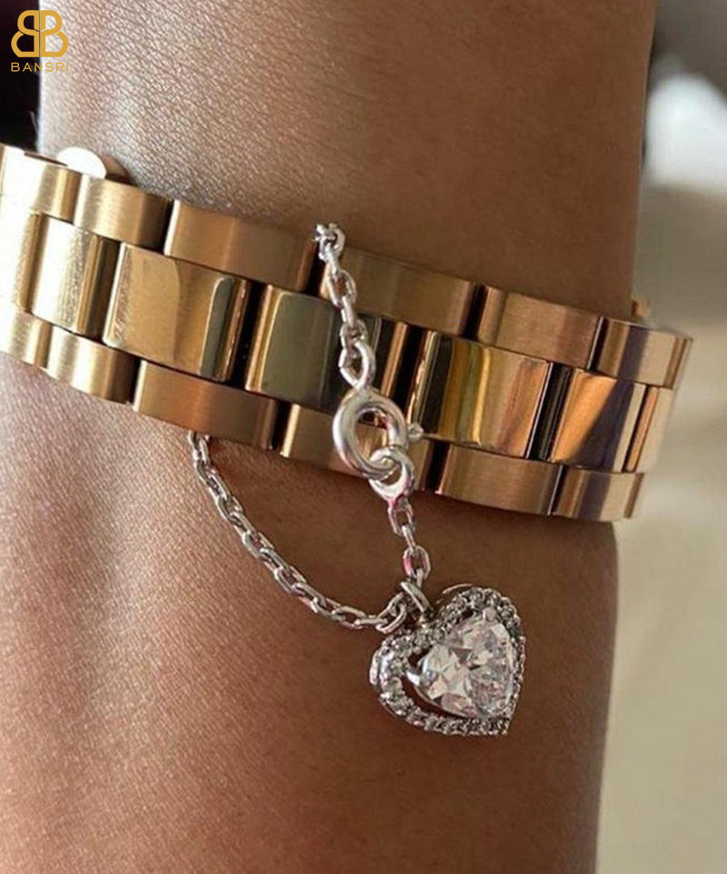 I Heart Me Solitaire Watch Charm