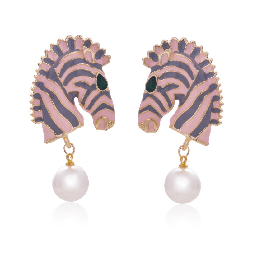 Chelsea Zebra Earrings