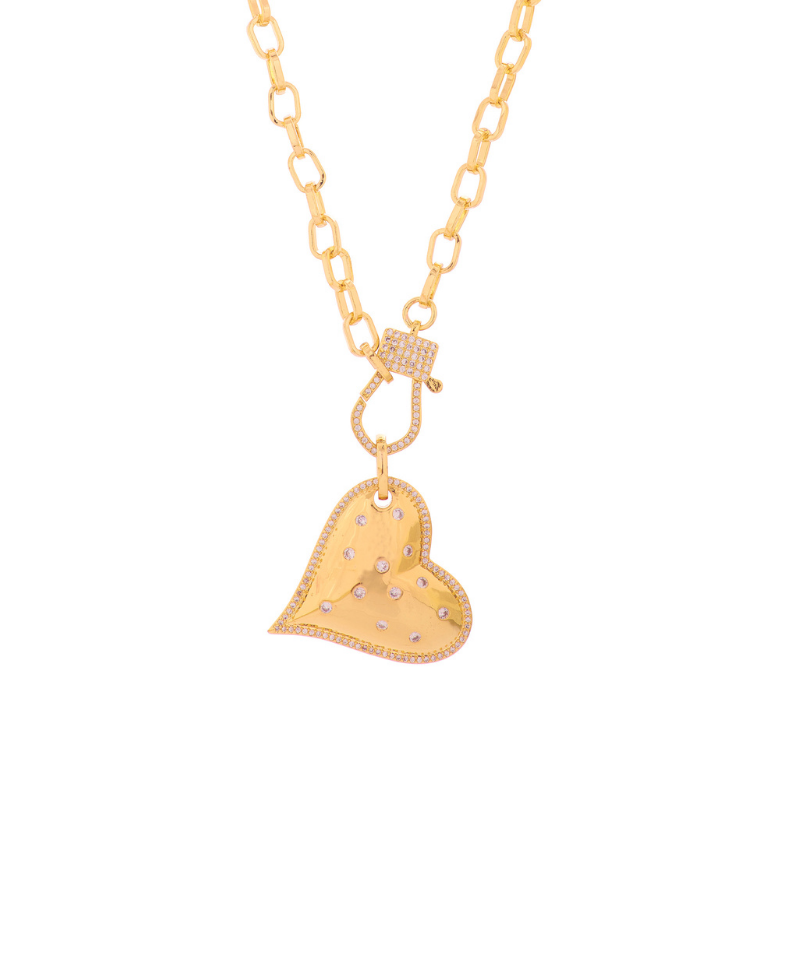 Love Heart Detachable Pendant Link Chain Necklace