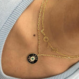 Love Happy Pendant Chain Necklace